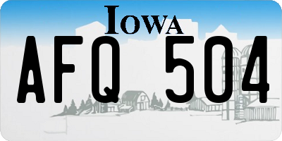 IA license plate AFQ504