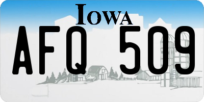 IA license plate AFQ509