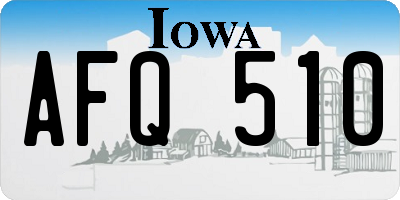 IA license plate AFQ510