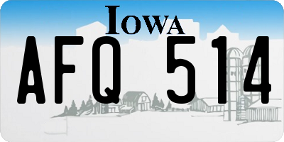 IA license plate AFQ514