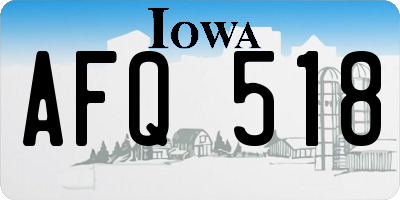 IA license plate AFQ518