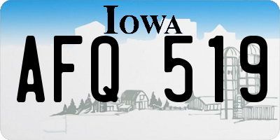 IA license plate AFQ519