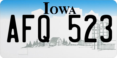 IA license plate AFQ523