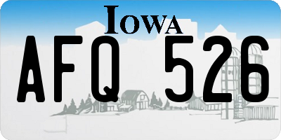 IA license plate AFQ526