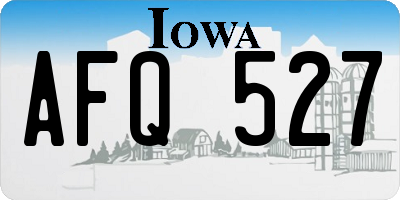 IA license plate AFQ527