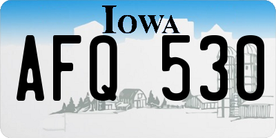 IA license plate AFQ530