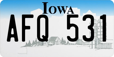 IA license plate AFQ531