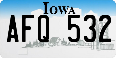 IA license plate AFQ532