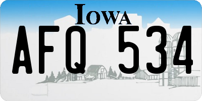 IA license plate AFQ534