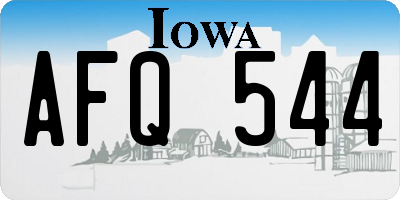IA license plate AFQ544