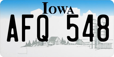 IA license plate AFQ548