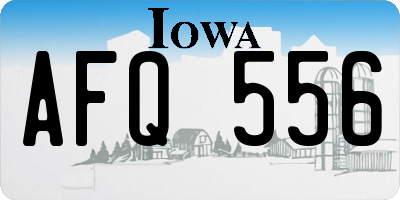 IA license plate AFQ556