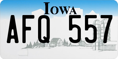 IA license plate AFQ557