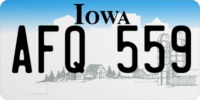 IA license plate AFQ559