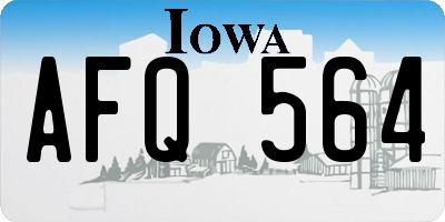 IA license plate AFQ564