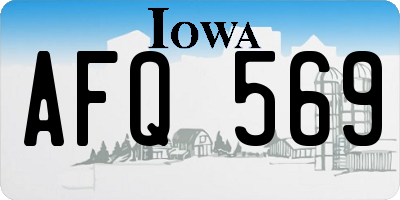 IA license plate AFQ569