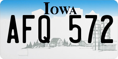 IA license plate AFQ572
