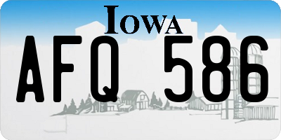 IA license plate AFQ586