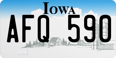 IA license plate AFQ590
