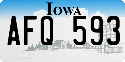 IA license plate AFQ593