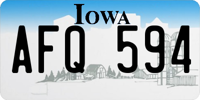 IA license plate AFQ594