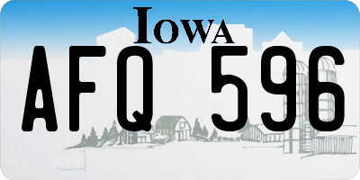 IA license plate AFQ596
