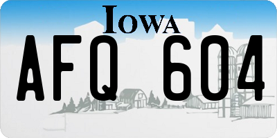 IA license plate AFQ604