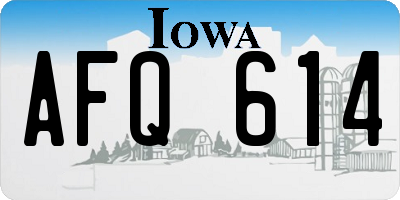 IA license plate AFQ614