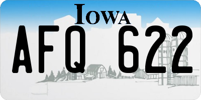 IA license plate AFQ622