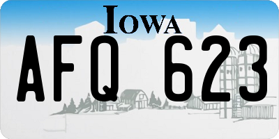 IA license plate AFQ623