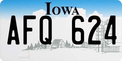 IA license plate AFQ624