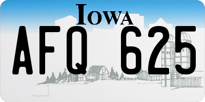 IA license plate AFQ625