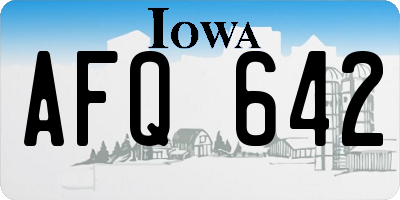 IA license plate AFQ642