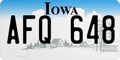 IA license plate AFQ648