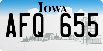 IA license plate AFQ655