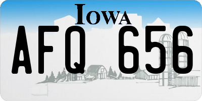 IA license plate AFQ656