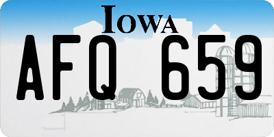 IA license plate AFQ659