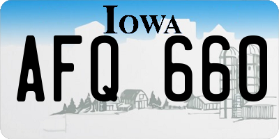 IA license plate AFQ660