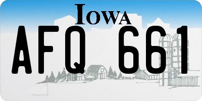 IA license plate AFQ661