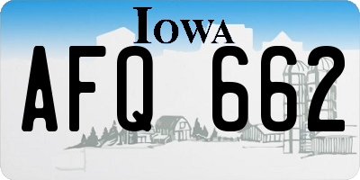 IA license plate AFQ662