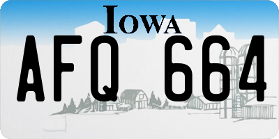 IA license plate AFQ664