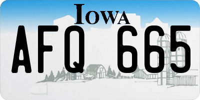 IA license plate AFQ665