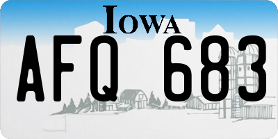 IA license plate AFQ683