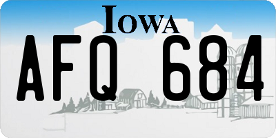 IA license plate AFQ684