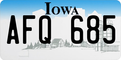 IA license plate AFQ685