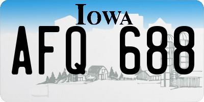 IA license plate AFQ688