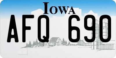 IA license plate AFQ690