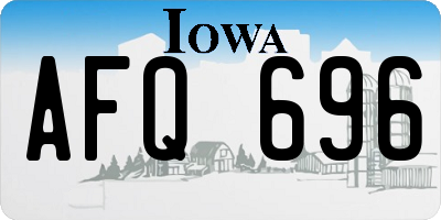 IA license plate AFQ696