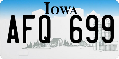 IA license plate AFQ699