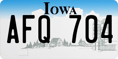 IA license plate AFQ704
